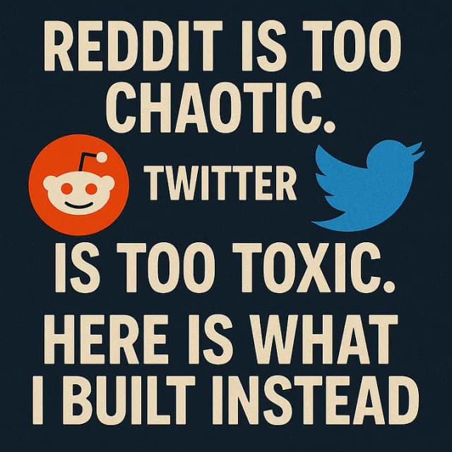 Reddit Is Too Chaotic. Twitter Is Too Toxic. So I Built Dtrue. - Article thumbnail about As social platforms became noisy, unstructured, an
